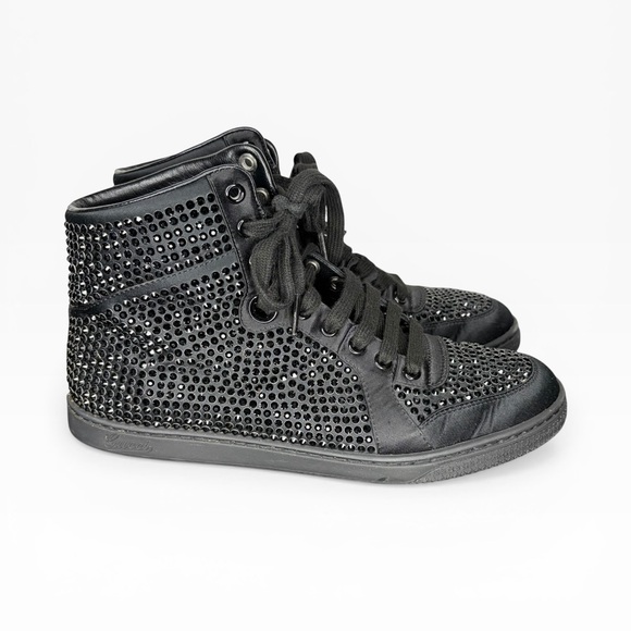 Gucci Shoes - Gucci Black Studded Sneakers Size 37.5